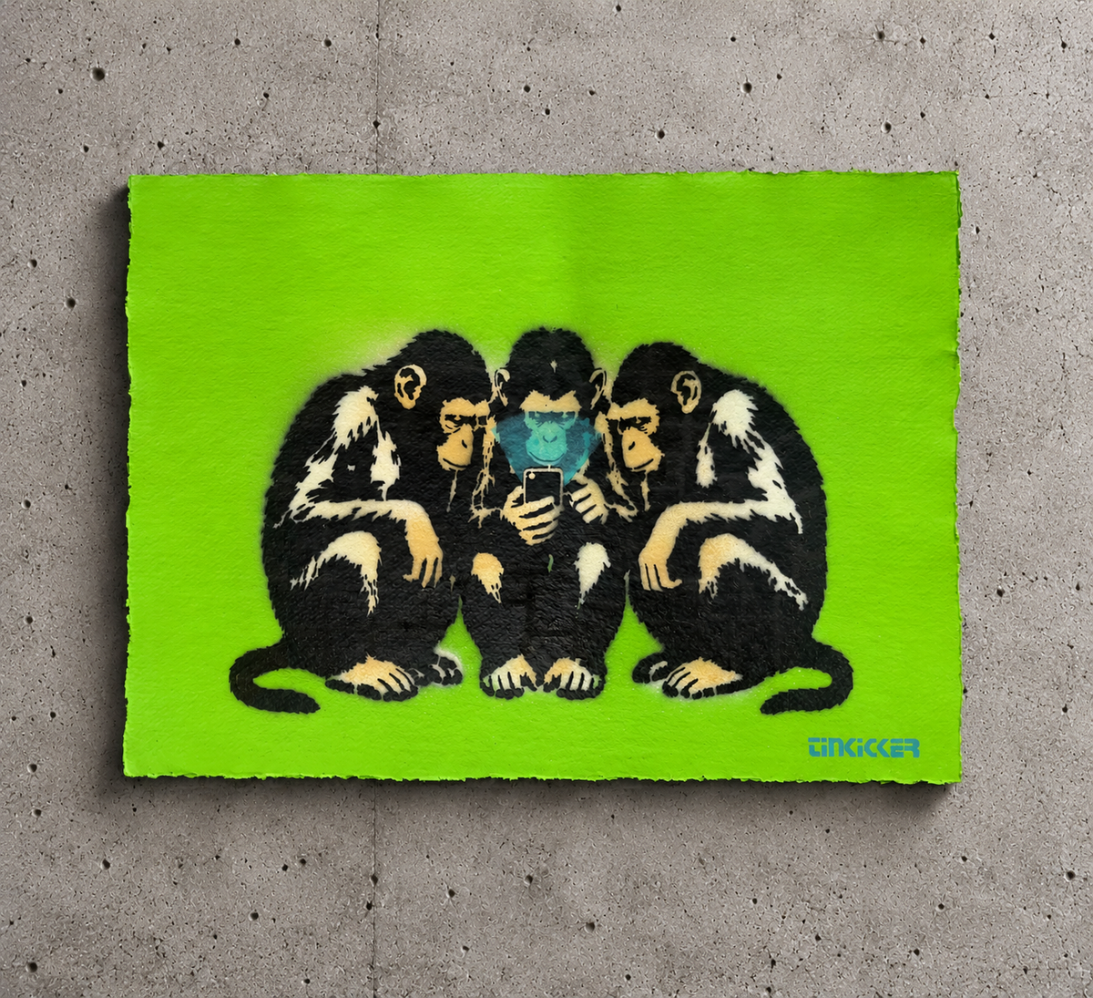Feeding Time - A3 Stencil Print