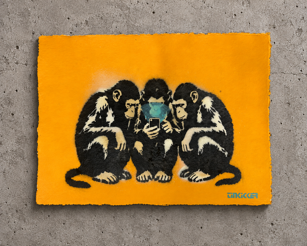 Feeding Time - A3 Stencil Print