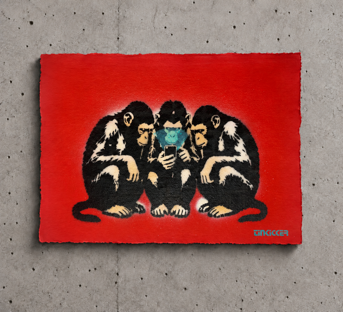 Feeding Time - A3 Stencil Print