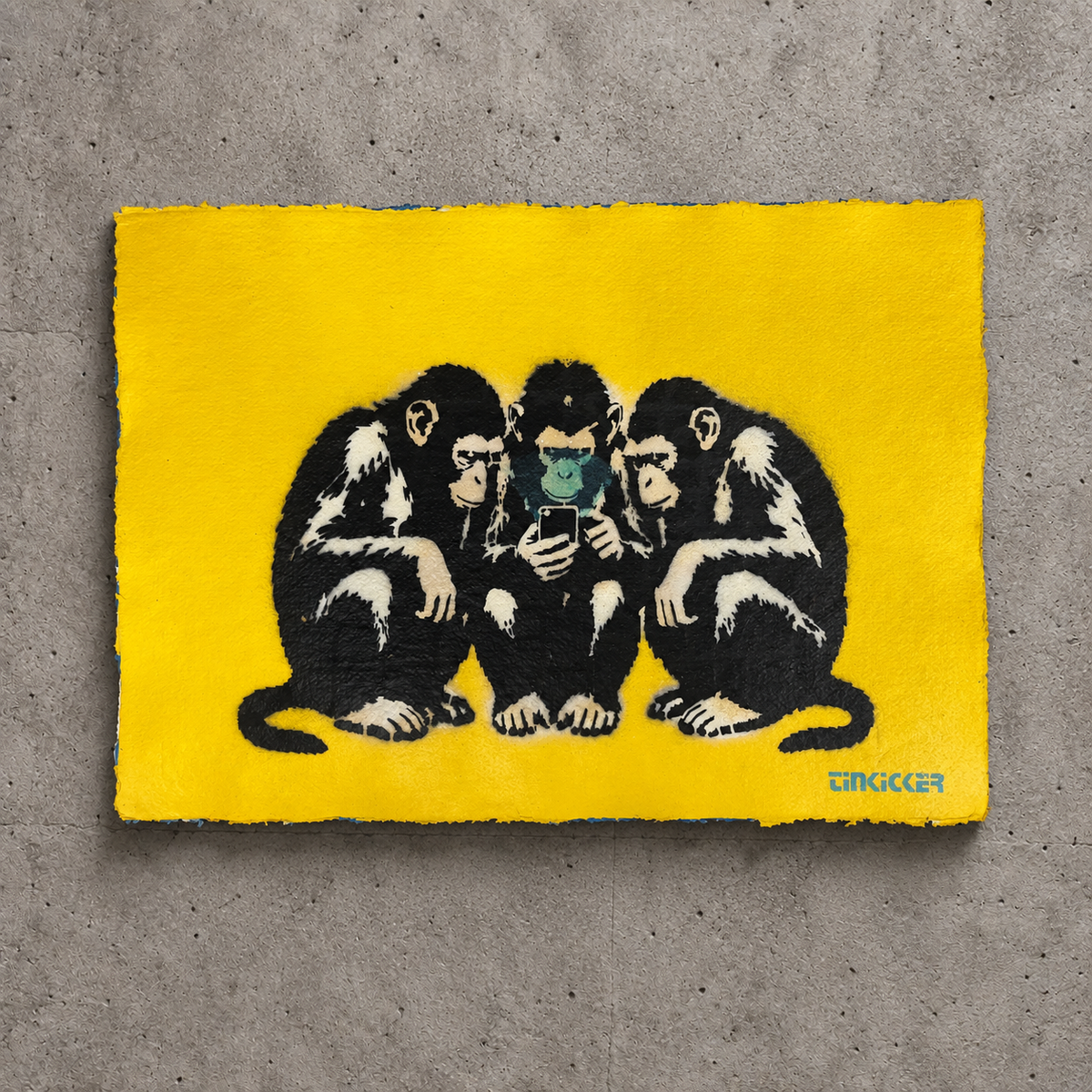 Feeding Time - A3 Stencil Print